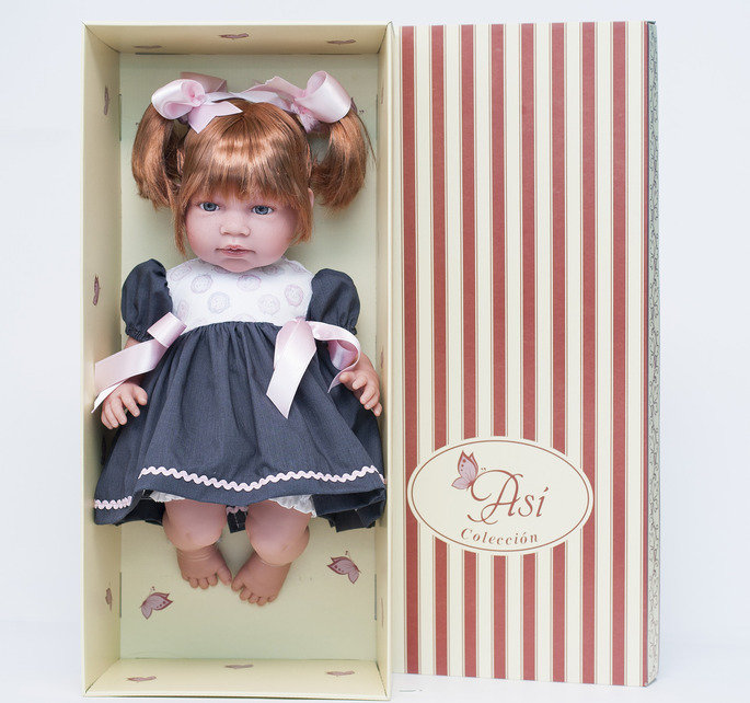 Кукла Нора с хвостиками, 50 см.  